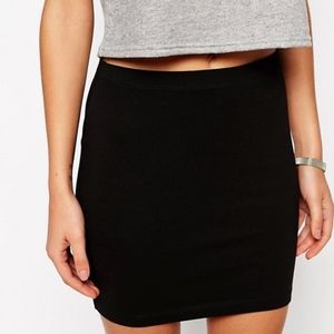 ASOS Black Jersey Mini Skirt